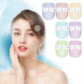 LED Light Therapy Mask Manufacturer - Transparent Wireless 7-in-1 Anti Wrinkles Photon PDT