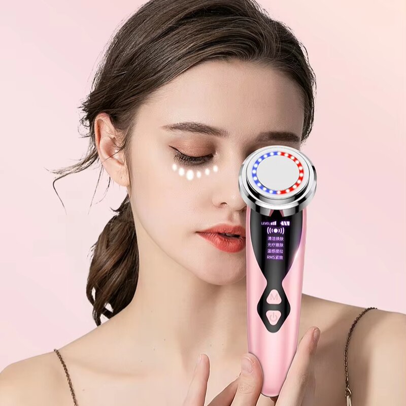 Facial Cleansing Device Manufacturer - Portable Red Blue Light Essence Importer Vibration Skin Photorejuvenation