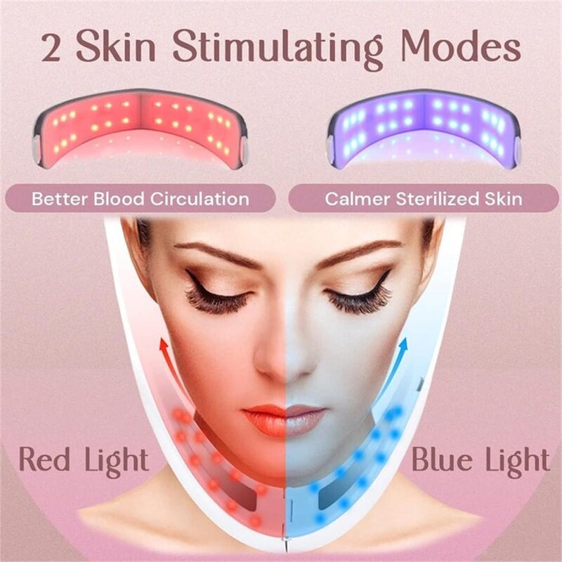 Face Lifting Device Manufacturer - OEM LED Light Therapy Face Slimming V Line Vibration Micro Current