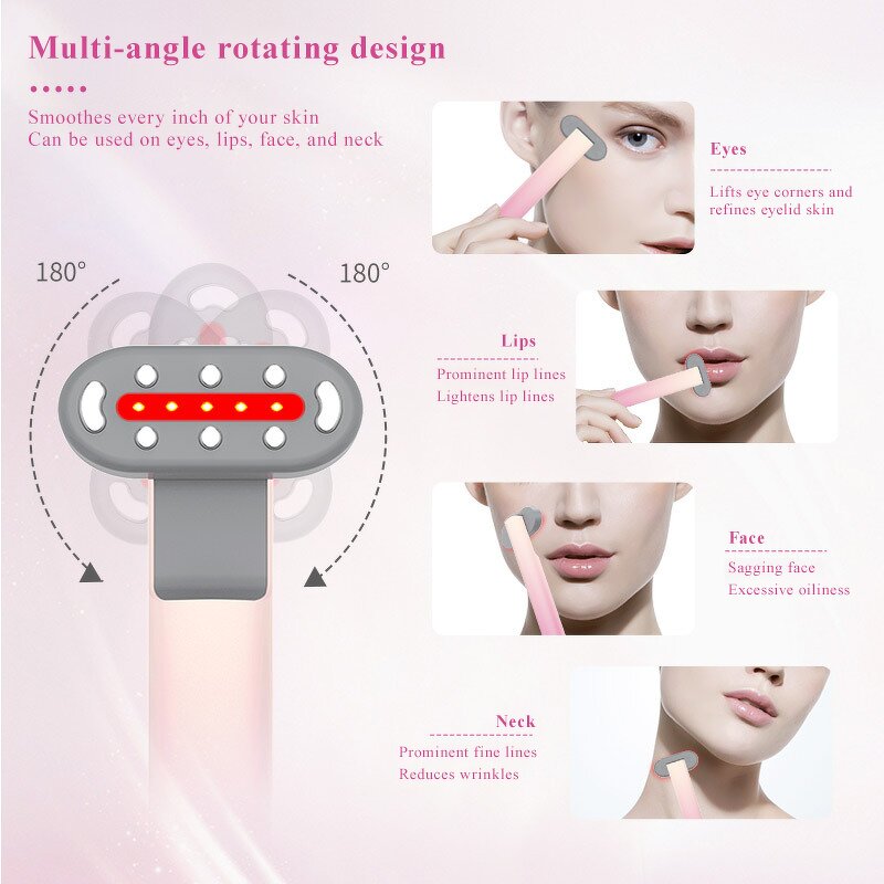 Eye Massage Wand Manufacturer - New Portable with Microcurrent Heating Vibration Red Green Orange Light Therapy