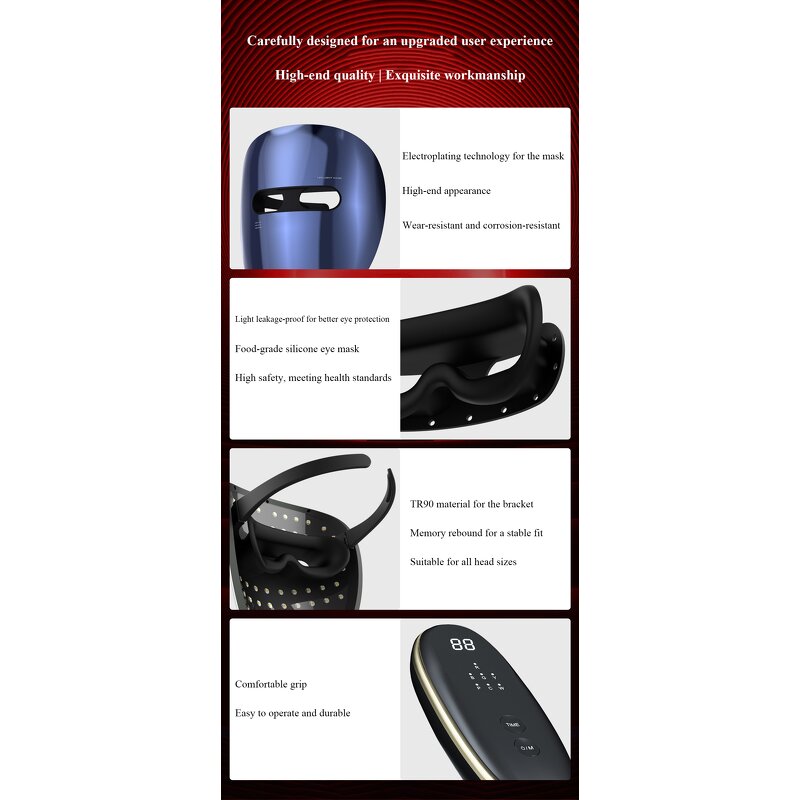 Red Light Therapy Mask Manufacturer - Japan Japanese Medical Grade Qure Blue Photon Sleep