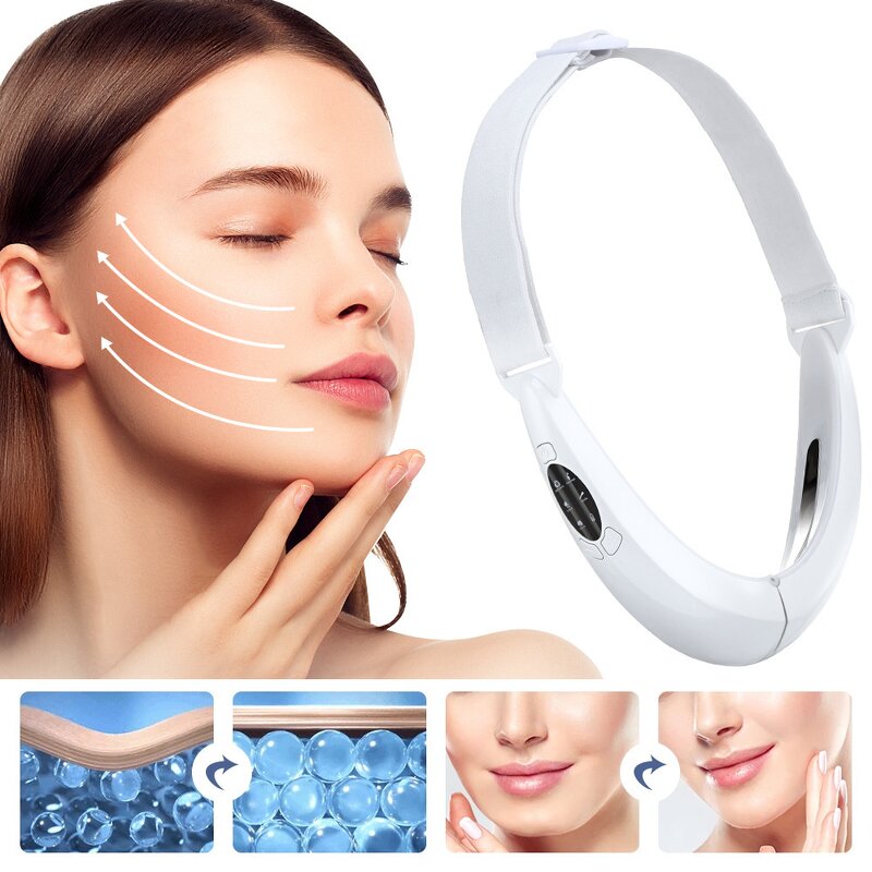 Face Lift Device Manufacturer - Intelligent Anti-Aging Photorejuvenation Microcurrent V Face Shape with Double Chin Reducer