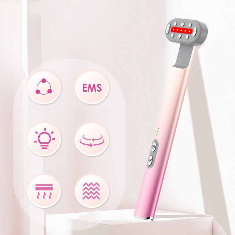 Eye Massage Wand Manufacturer - New Portable with Microcurrent Heating Vibration Red Green Orange Light Therapy
