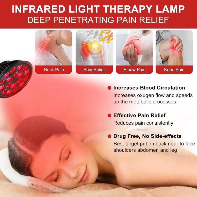 Red LED Therapy Light Manufacturer - Professional Portable 660nm 850nm 18pcs 54W Soothing for Muscle Pain