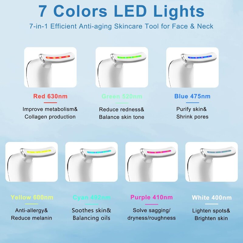 Face Lifting Massager Manufacturer - 2025 New 7-in-1 Glow Therapy Anti-Wrinkle Sculpting Bio-Electric