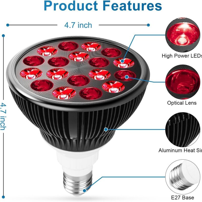Red LED Therapy Light Manufacturer - Professional Portable 660nm 850nm 18pcs 54W Soothing for Muscle Pain