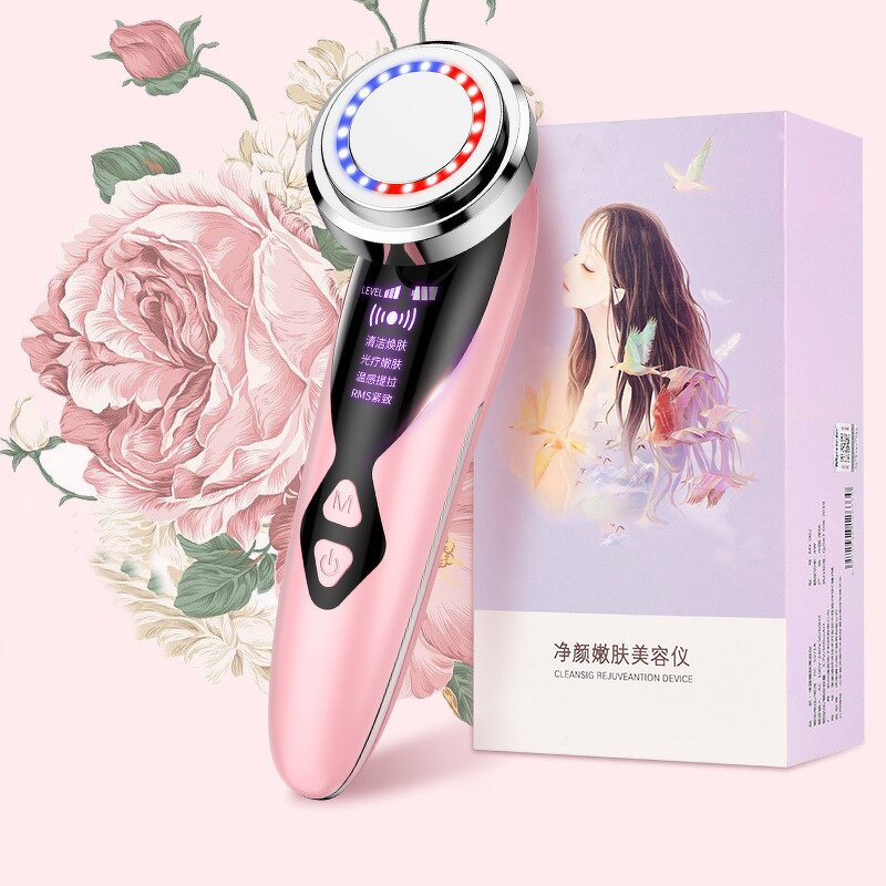 Facial Cleansing Device Manufacturer - Portable Red Blue Light Essence Importer Vibration Skin Photorejuvenation