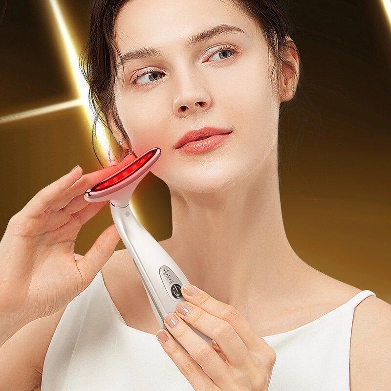 Face Massager Manufacturer - OEM Microcurrent Thermal Vibration Lifting Glow Therapy for Face Neck