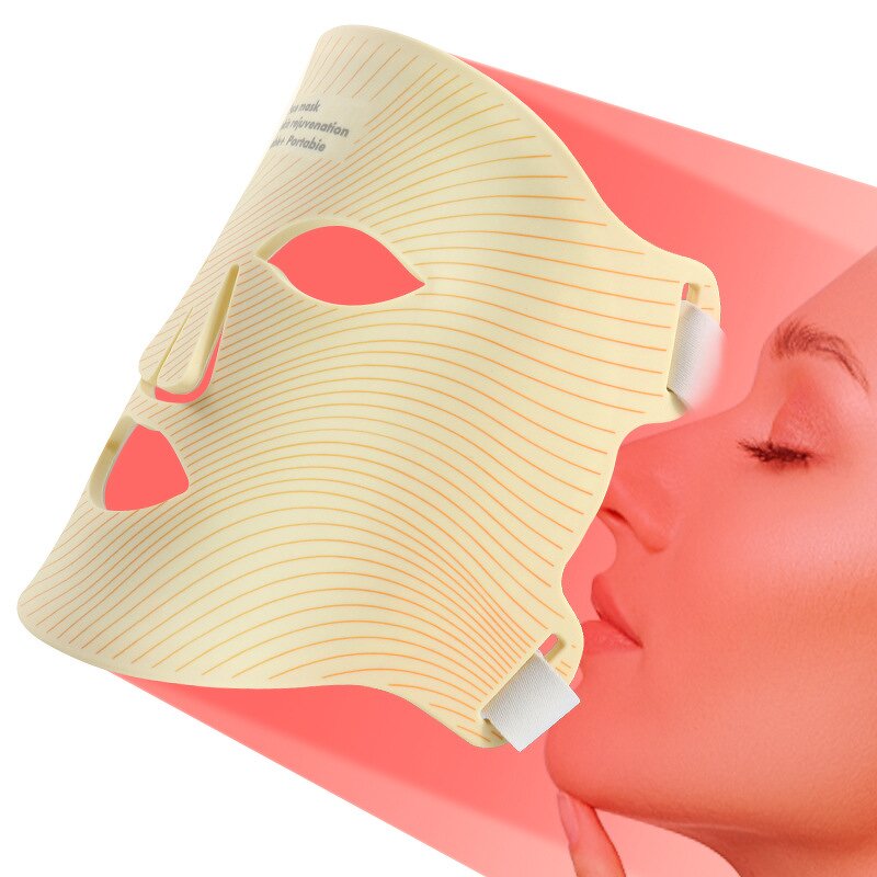 LED Light Therapy Mask Manufacturer - Flexible Silicone 4 Colors 630 460 590 850nm Red Nir Portable