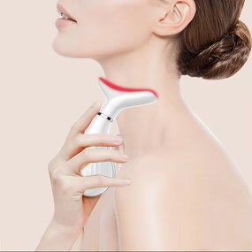 Face Massager Manufacturer - 2025 New Glow Therapy Anti-Aging LED Skin Tightening Neck US/IT/ZA