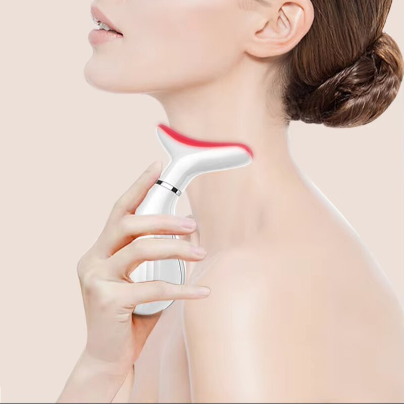Face Massager Manufacturer - 2025 New Glow Therapy Anti-Aging LED Skin Tightening Neck US/IT/ZA