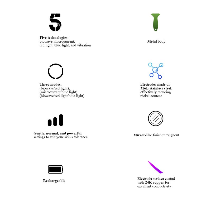 Eye Lift Device Manufacturer - 2025 Home Use Luxury RF Tightening Face Care Toning Anti-Wrinkle EMS LED