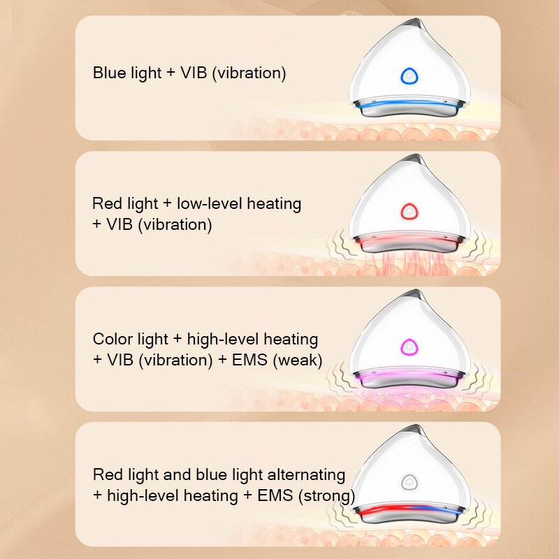Beauty Device Manufacturer - 2025 New Multifunction V Shape Double Chin Reducer Vibration 3/7 Color