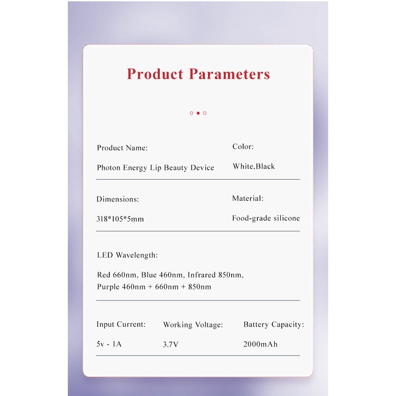 LED Light Therapy Device Manufacturer - Custom Silicone 4 Color Infrared for Lip Care Photon Mouth Mask