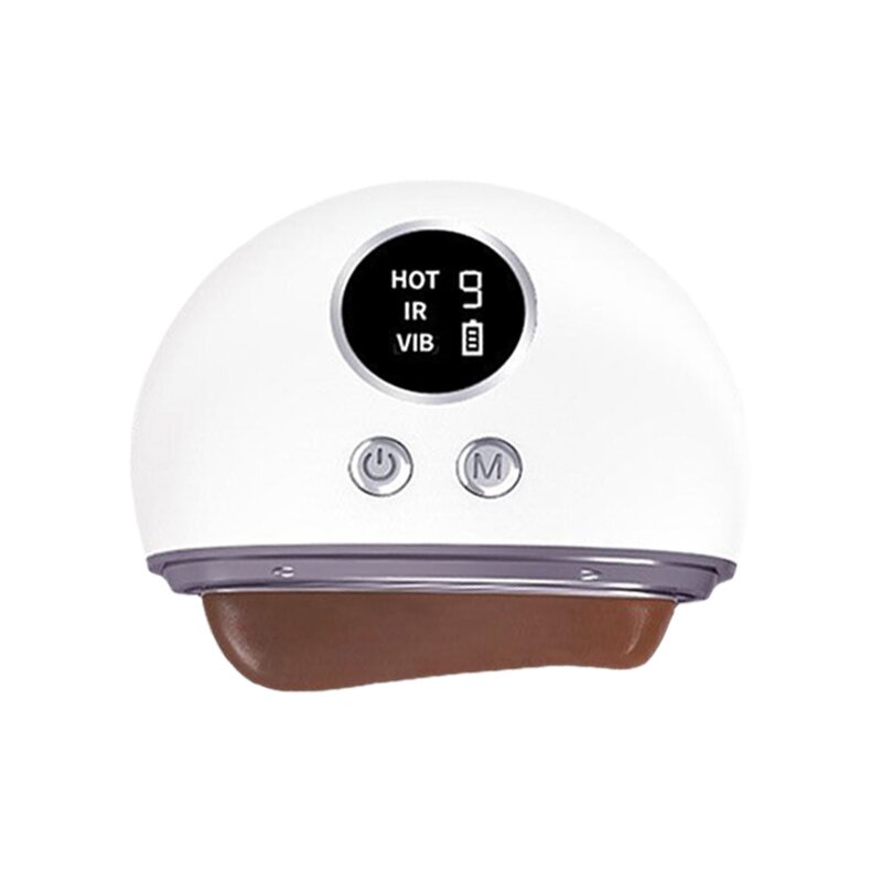 EMS LED Gua Sha Massager - Bian Stone Vibrating Facial Lifting Light Therapy Tool