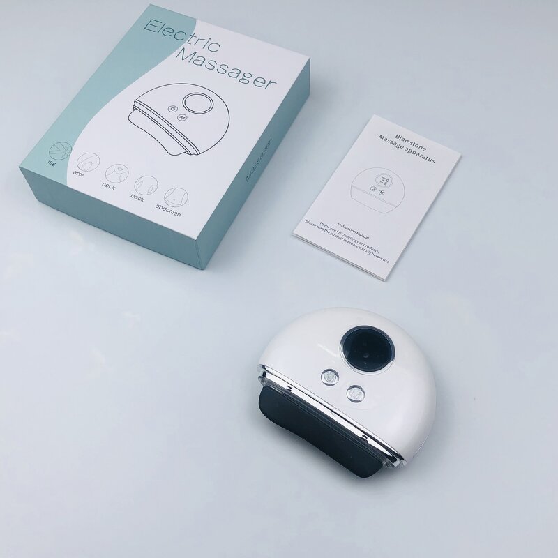 EMS LED Gua Sha Massager - Bian Stone Vibrating Facial Lifting Light Therapy Tool