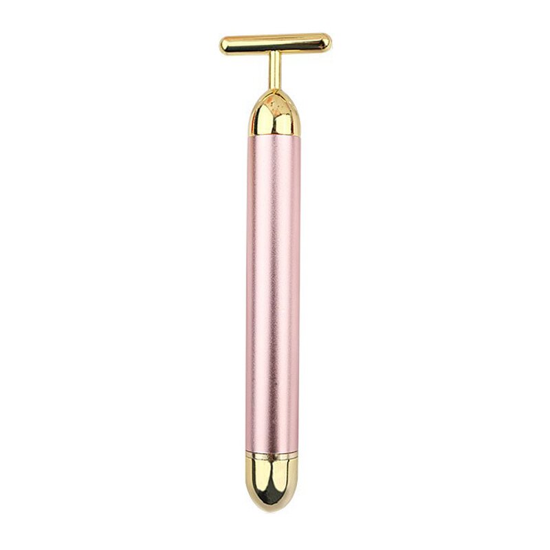 Gold Facial Massager Wand - Private Label Electric Lip Eye Lifting Vibrating Tool
