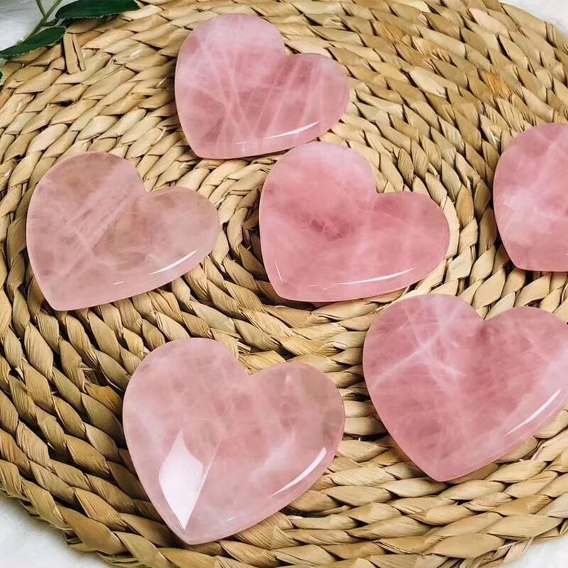 Heart Shaped Rose Quartz Gua Sha - Custom Natural Pink Agate Facial Massage Tool