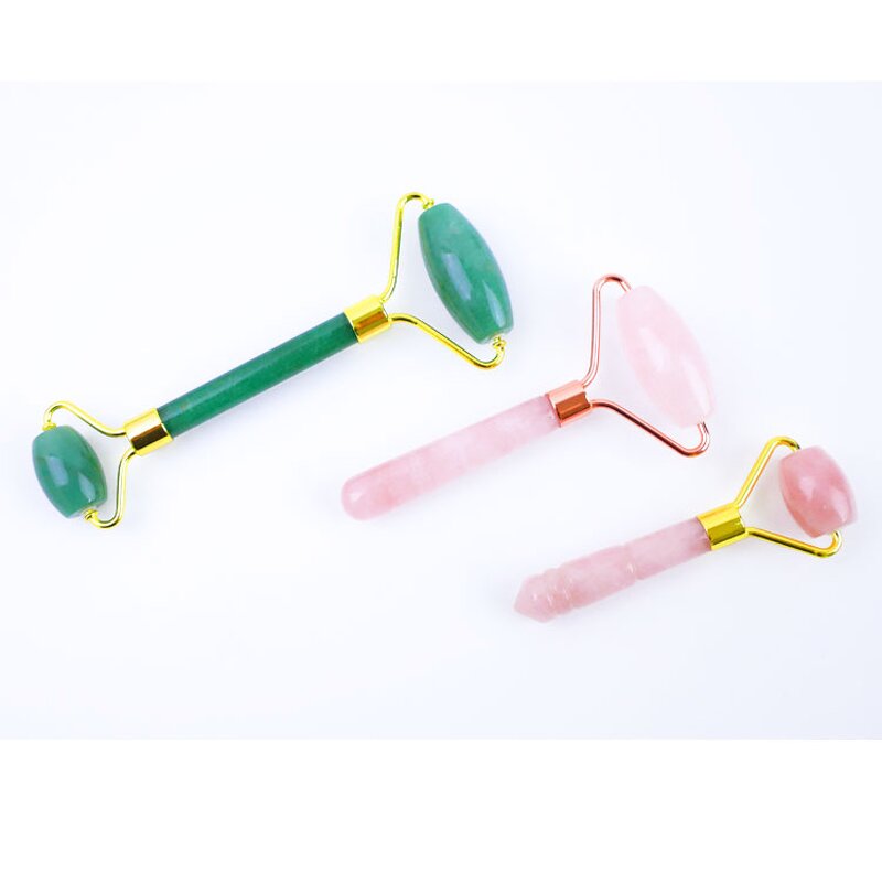 Mini Jade Roller Set - Multi-functional Christmas Gift Rose Quartz Massage Tool