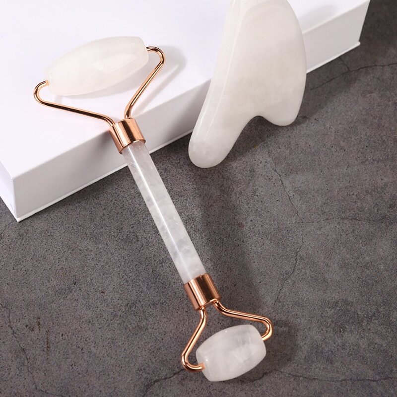 White Jade Gua Sha Stone - Comfortable Washable Facial Scraping Massage Tool