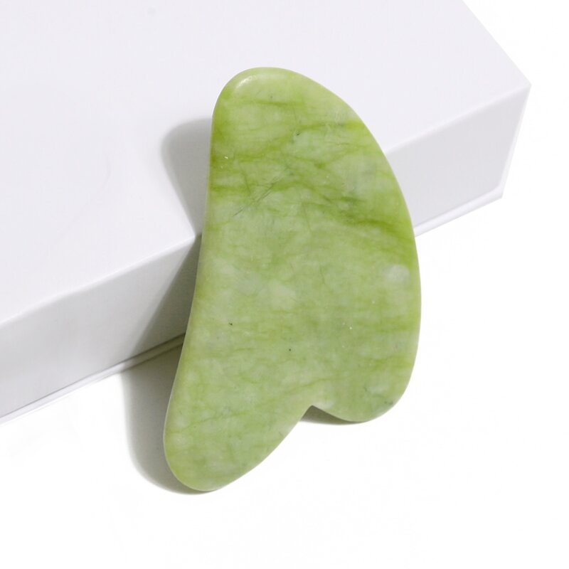Natural Jade Gua Sha Stone - Premium Anti-Aging Body Facial Scraping Massage Tool