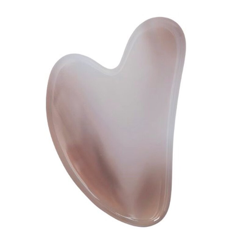 Gray Agate Gua Sha Stone - Natural Facial Body Skincare Lightweight Massage Tool