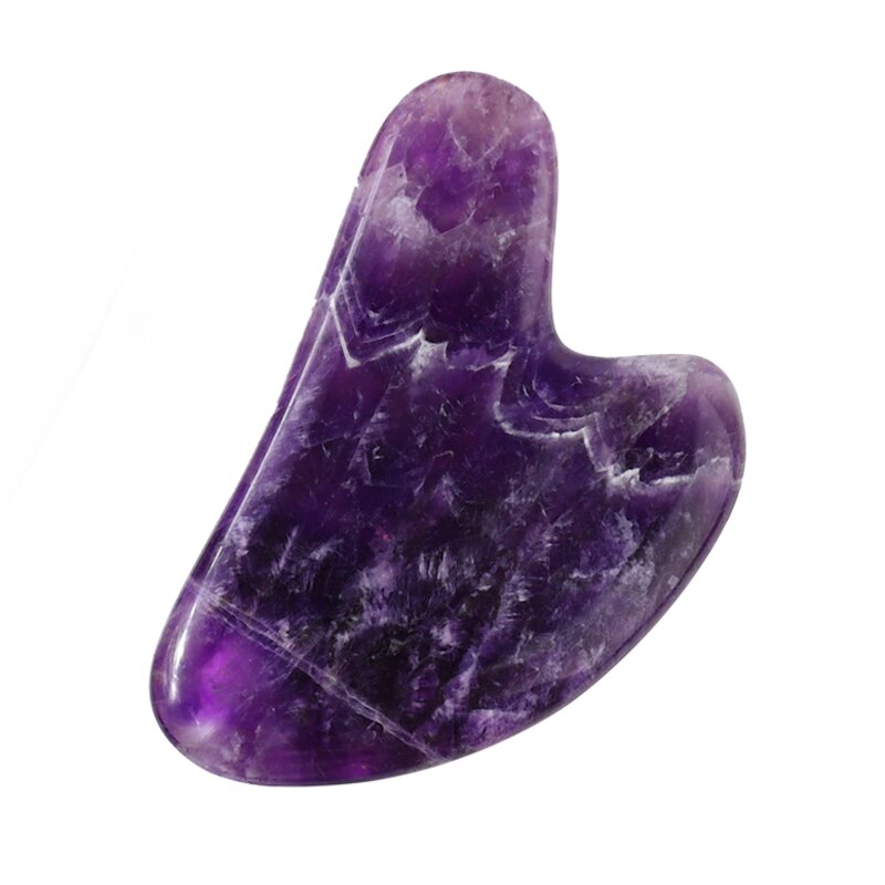Agate Gua Sha Roller - Facial Scraping Bian Stone Amethyst Massage Tool