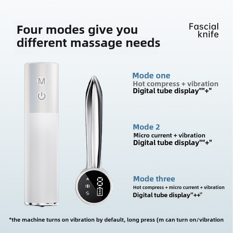 Microcurrent Fascia Knife - Electric Heating Vibration 3-Speed Body Massage Tool