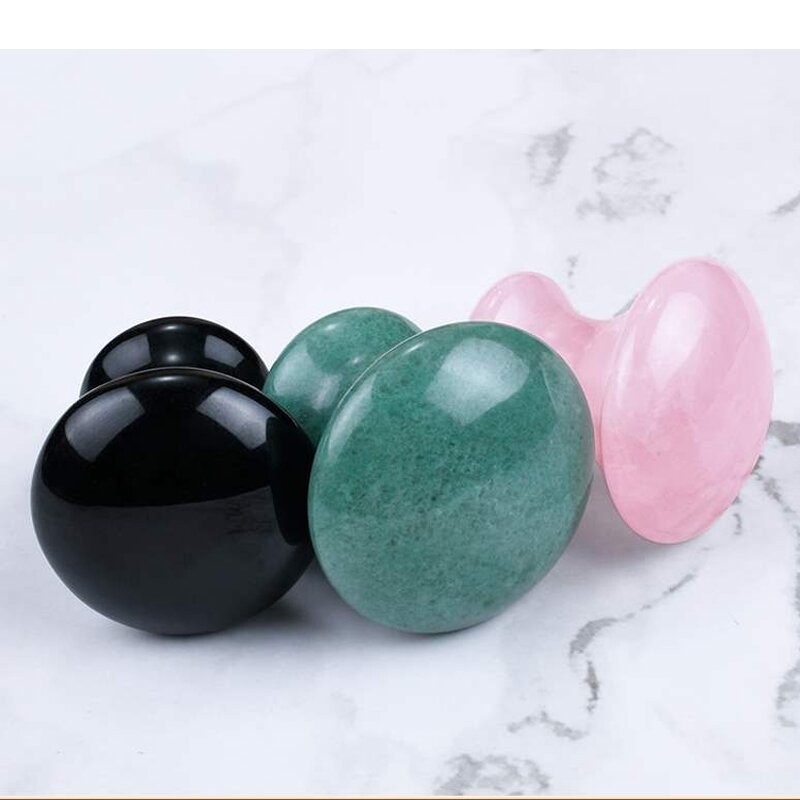 Rose Quartz Mushroom Gua Sha - Natural Pink Crystal Facial SPA Healing Stone