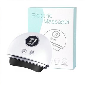 EMS LED Gua Sha Massager - Bian Stone Vibrating Facial Lifting Light Therapy Tool