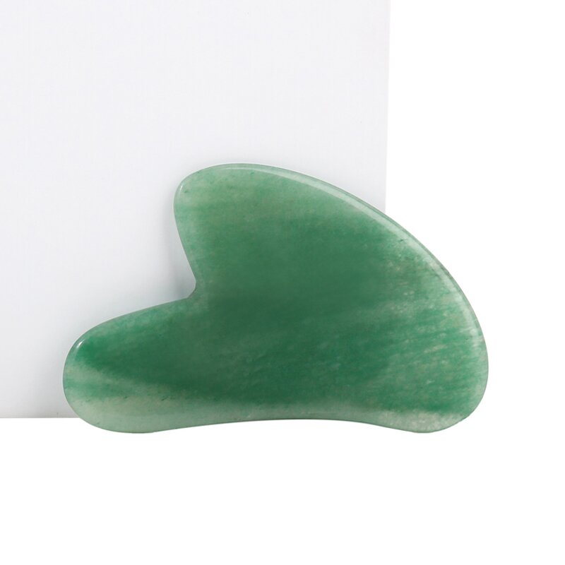 Heart Shaped Jade Gua Sha - Custom Green Body Facial Massage Tool Remote Control