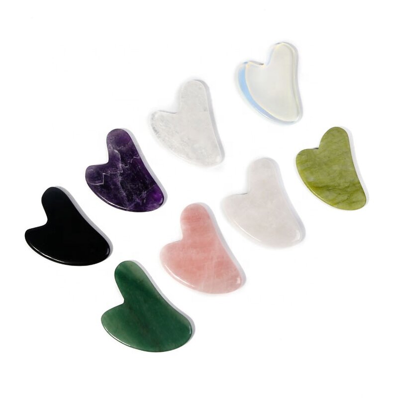 White Jade Gua Sha Stone - Comfortable Washable Facial Scraping Massage Tool