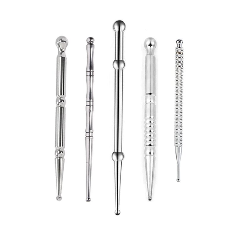 Stainless Steel Reflexology Tool - Facial Deep Tissue Trigger Point Massage Pen