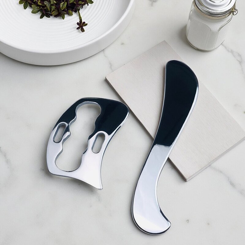 S-Shaped Stainless Steel Gua Sha - Large Metal Muscle Scraping Massage Board