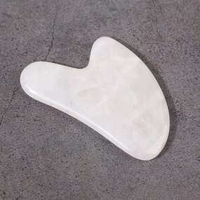White Jade Gua Sha Stone - Comfortable Washable Facial Scraping Massage Tool
