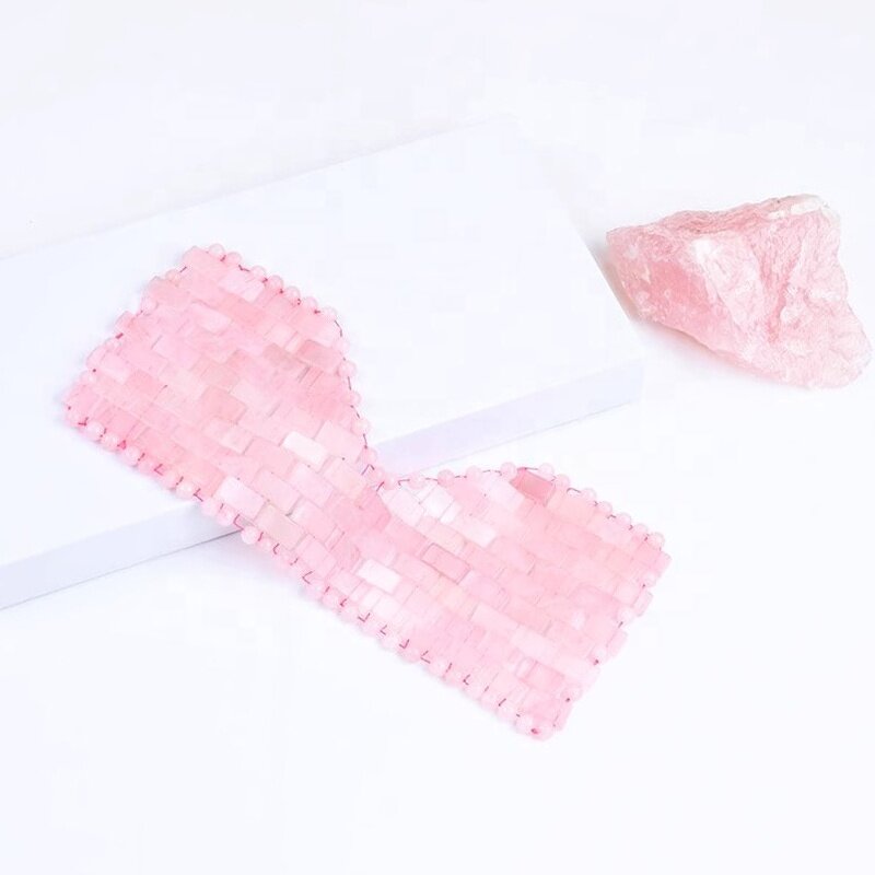 Rose Quartz Eye Mask - Custom Packaging Gua Sha Stone Sleep Beauty Eye Mask