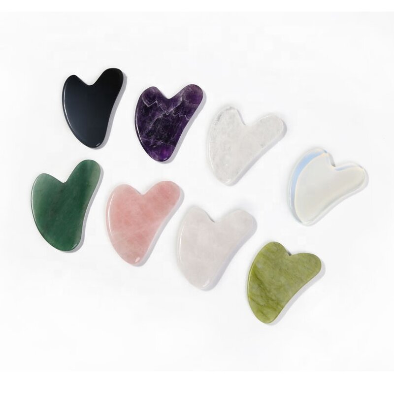 White Jade Gua Sha Stone - Comfortable Washable Facial Scraping Massage Tool