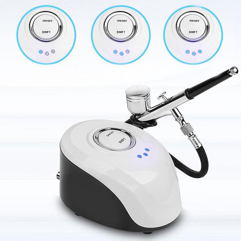 Cordless Oxygen Airbrush - 32 PSI Lightweight Facial Makeup Compressor Kit