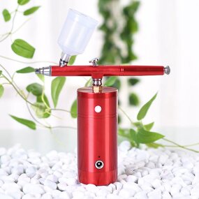 White Skin Care Airbrush - Portable Press Button Control 1kg Aerografo Gun