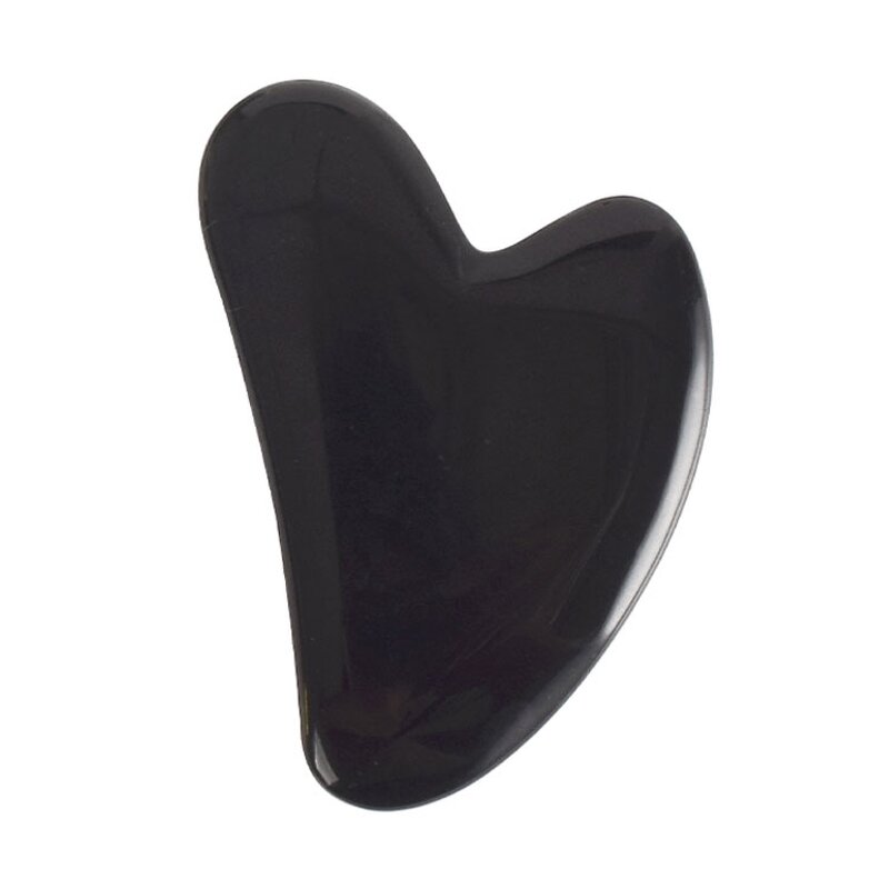 Obsidian Gua Sha Board - Gemstone Facial Body Massage Scraping Tool