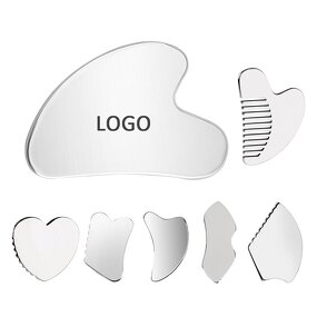 Stainless Steel Gua Sha Board - Facial Skincare Metal Scraping Massage Tool