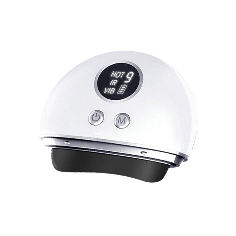 EMS LED Gua Sha Massager - Bian Stone Vibrating Facial Lifting Light Therapy Tool