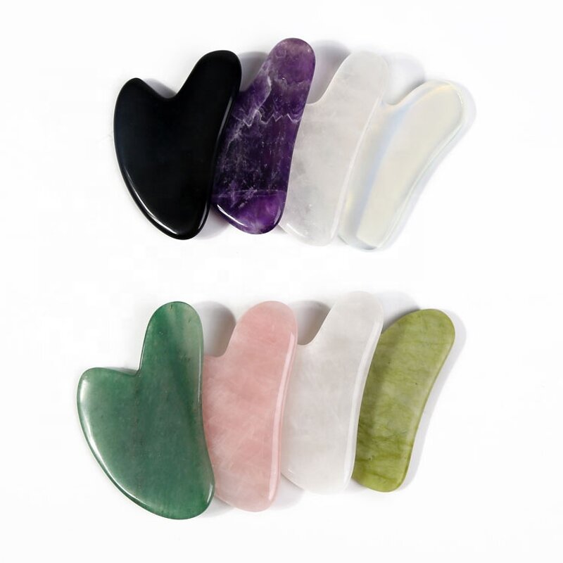 White Jade Gua Sha Stone - Comfortable Washable Facial Scraping Massage Tool