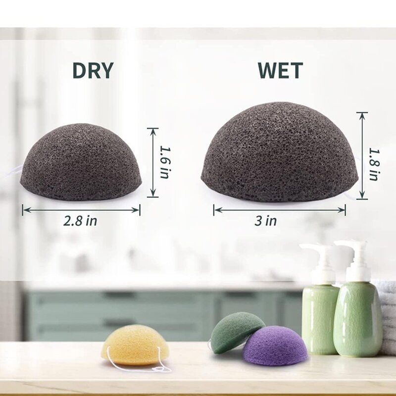 Teardrop Konjac Sponge - Natural Face Washing Cleansing Exfoliation Tool