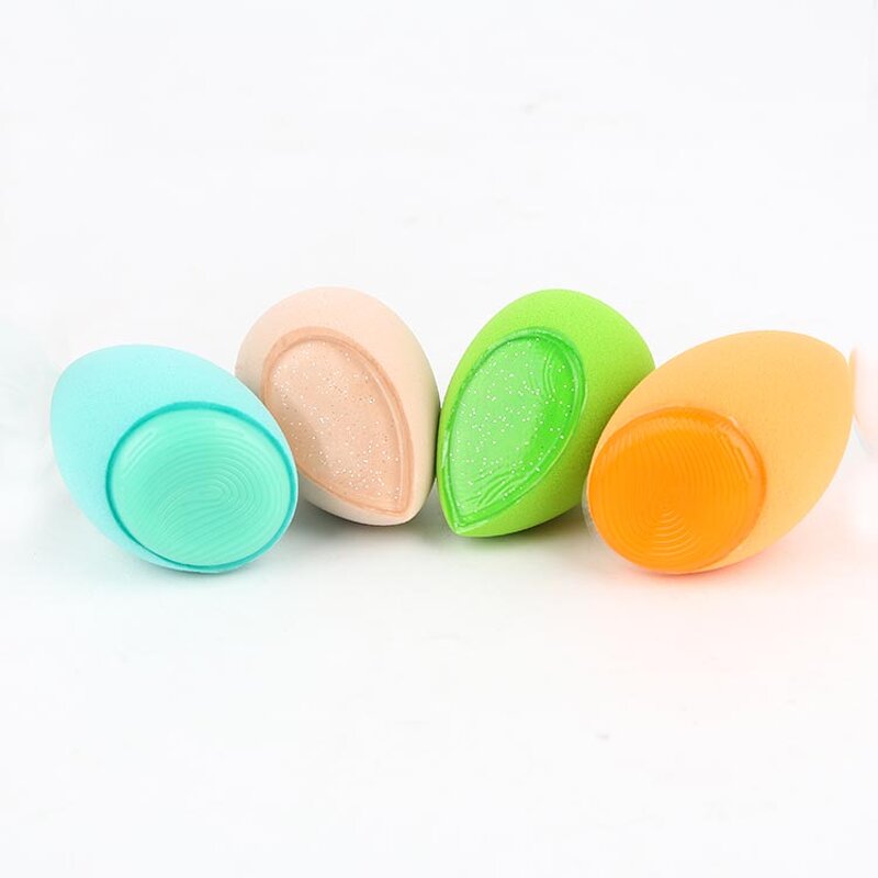 Makeup Sponge Manufacturer - Custom New 2 in 1 Dual-Use Silicone Teardrop Latex Free with Silicone Pad