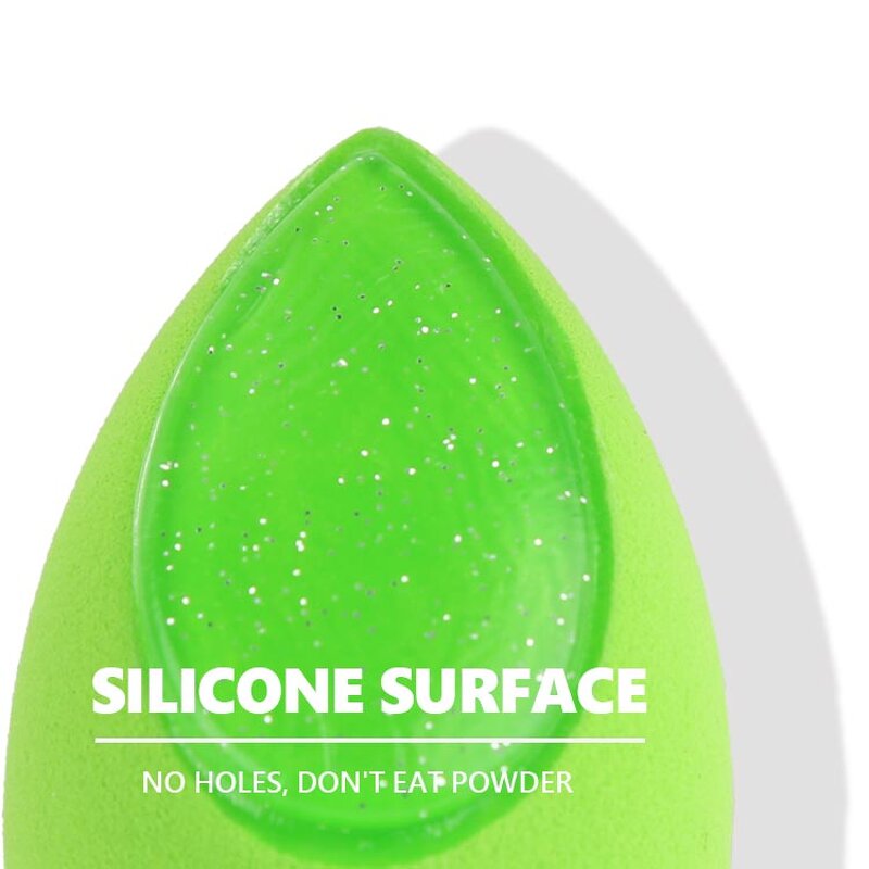 Makeup Sponge Manufacturer - Custom New 2 in 1 Dual-Use Silicone Teardrop Latex Free with Silicone Pad