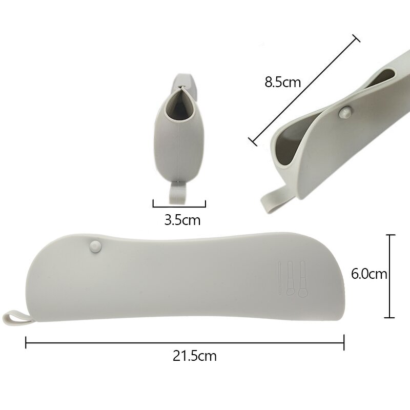 Makeup Brush Holder Manufacturer - Hot Custom Logo Portable Bpa Free Travel Silicone Organizer Case Bag