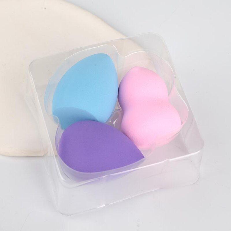 Makeup Sponge Set Manufacturer - Custom Beauty Tools 3 Pack Teardrop Gourd Slant Cut Eggs in Different Shapes