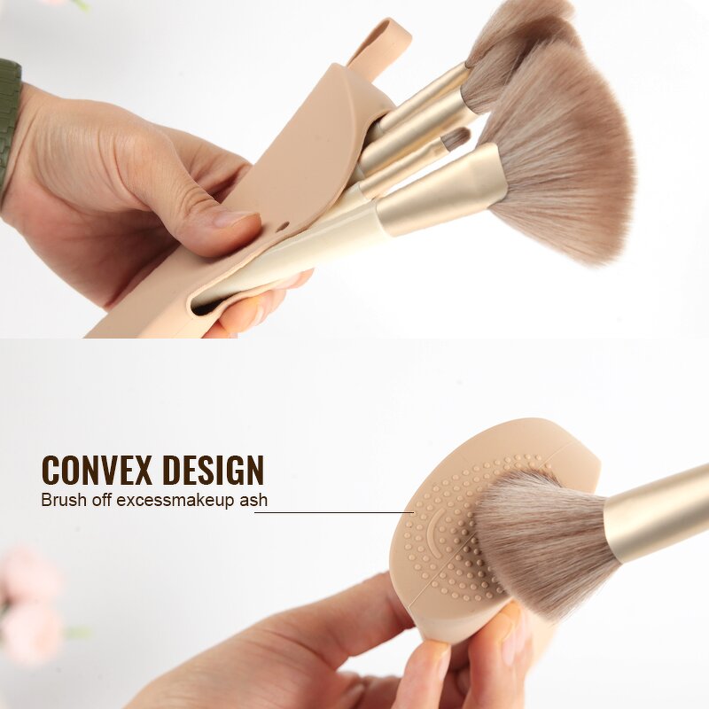 Makeup Brush Holder Manufacturer - Hot Custom Logo Portable Bpa Free Travel Silicone Organizer Case Bag