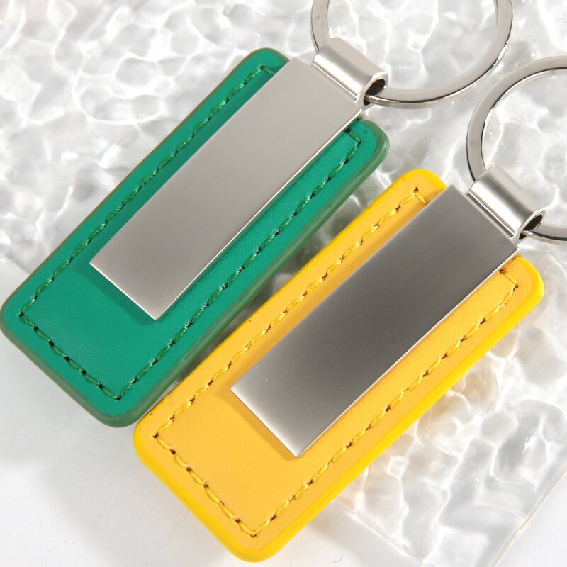 Keychain Manufacturer - Promotional Gifts Custom Logo Blank Leather Car Metal Key Fob Stocks